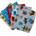 100% Cotton Fat Quarter Pack - Doggie Christmas