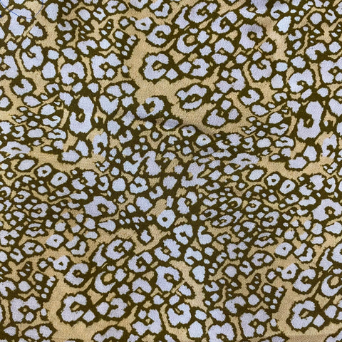 Remnant 140811 1m Poly Viscose Crepe  - Autumn Animal  - 150cm  Wide