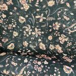 Remnant 140810 2.9m Printed Chiffon - Dusky Floral Blak/Rose  - 150cm  Wide