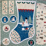 100% Cotton Christmas Stocking / Dog Bandana  Panel  - Freddie & Friends - £5.50 Each Panel