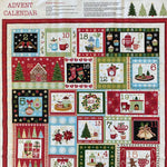 100% Cotton Christmas Advent Panel  - Cosy Christmas - Makower - £9.50 Per Panel