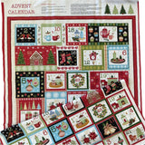 100% Cotton Christmas Advent Panel  - Cosy Christmas - Makower - £9.50 Per Panel