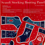 100% Cotton Christmas Advent Stockings  - Scandi Stocking Bunting - Sturat hillard  - £6.00 Per Panel