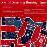 100% Cotton Christmas Advent Stockings  - Scandi Stocking Bunting - Sturat hillard  - £6.00 Per Panel