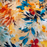 Remnant 040901 1m Viscose - Sunset Leaves - 140cm wide