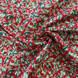 100% Cotton - Christmas - Holly Leaves - Select Colour - £8.50 Per Metre - Sold by Half Metre