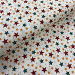 100% Cotton  - Christmas - Multi Star - Select Colour - £8.50 Per Metre - Sold by Half Metre