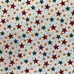 100% Cotton  - Christmas - Multi Star - Select Colour - £8.50 Per Metre - Sold by Half Metre