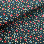 100% Cotton  - Christmas - Multi Star - Select Colour - £8.50 Per Metre - Sold by Half Metre