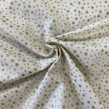 100% Cotton  - Christmas - Gold Metallic Star - Select Colour - £8.50 Per Metre - Sold by Half Metre