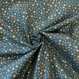 100% Cotton  - Christmas - Gold Metallic Star - Select Colour - £8.50 Per Metre - Sold by Half Metre