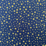 100% Cotton  - Christmas - Gold Metallic Star - Select Colour - £8.50 Per Metre - Sold by Half Metre