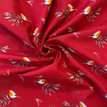 100% Cotton  - Christmas - Welcome Home Robin - £9.50 Per Metre -  Sold by Half Metre