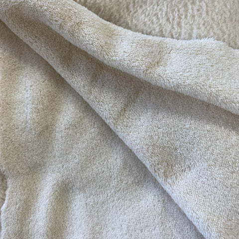 Remnant 221001 1m Soft Cuddle Fleece - Cream - 150cm wide approx