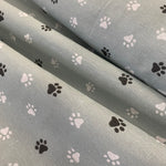 Cotton Canvas - Paws - £10.50 Per Metre - Select Colour -  Sold By Half Metre