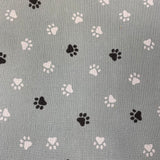 Cotton Canvas - Paws - £10.50 Per Metre - Select Colour -  Sold By Half Metre