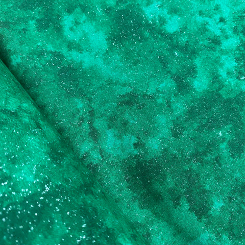 100% Cotton - Green Marble Glitter -  £10.00 Per Metre - Sold by Half Metre