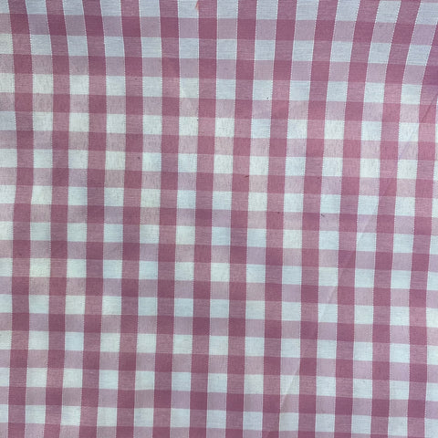 Remnant 111112 2.m 1/4" Pink Gingham - 112cm Wide approx