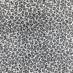 Remnant 021119 0.7m Polycotton Floral Trail Blk/Wht - 114cm Wide