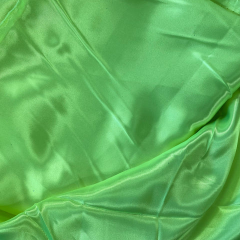 Remnant 11101 0.65m Flo Yellow Satin - 150cm Wide approx