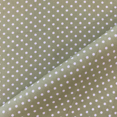 Remnant 021110 0.35m 100% cotton Poplin Spot  -  Lime