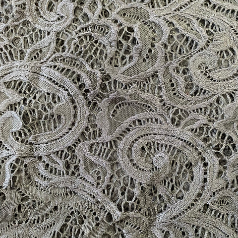 Remnant 021105 1.6m Black Stretch Lace  - 150cm Wide approx