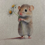 Linen look Panels - Field Mice - £2.50 Each - Select Design