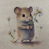 Linen look Panels - Field Mice - £2.50 Each - Select Design