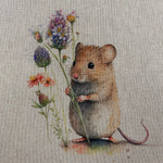 Linen look Panels - Field Mice - £2.50 Each - Select Design