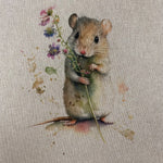 Linen look Panels - Field Mice - £2.50 Each - Select Design