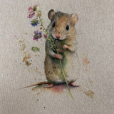 Linen look Panels - Field Mice - £2.50 Each - Select Design