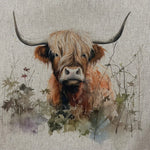 Linen look Panels - Highland Cow - £2.50 Each - Select Design