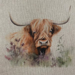 Linen look Panels - Highland Cow - £2.50 Each - Select Design