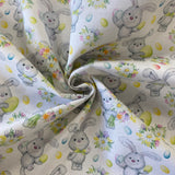 100% Cotton  - Cute Easter Bunny - £9.00 per metre - Sold by half metre