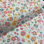 100% Cotton  - Spring Easter Eggs - £9.00 per metre - Sold by half metre