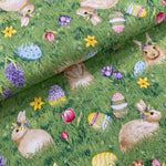 100% Cotton  - Field Of Bunnies - £12.00 per metre - Sold by half metre