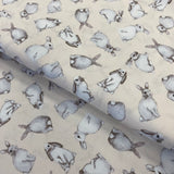 100% Cotton  - White Rabbit - £12.00 per metre - Sold by half metre