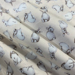 100% Cotton  - White Rabbit - £12.00 per metre - Sold by half metre