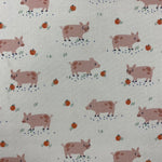 100% Cotton  - Farm Days - Pigs - £10.00 per metre - Sold by half metre