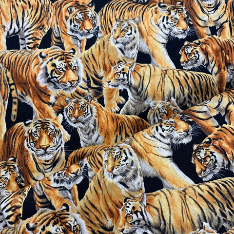 100% Cotton  - Tigers - £10.00 per metre - Sold by half metre