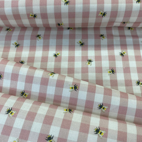 100% Cotton  - Spring Hare  - Bee Picnic  - £8.50 per metre - Sold by half metre