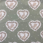 100% Cotton  - Spring Hare  - Hare Hearts  - £8.50 per metre - Sold by half metre