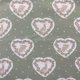 100% Cotton  - Spring Hare  - Hare Hearts  - £8.50 per metre - Sold by half metre