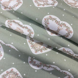 100% Cotton  - Spring Hare  - Hare Hearts  - £8.50 per metre - Sold by half metre