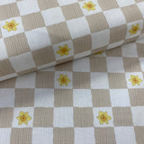 100% Cotton  - Spring Hare  - Daffodil Check  - £8.50 per metre - Sold by half metre