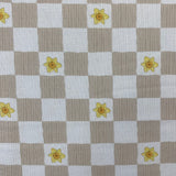 100% Cotton  - Spring Hare  - Daffodil Check  - £8.50 per metre - Sold by half metre