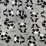 Super Soft Double sided Cuddle Fleece - Bamboo Panda - Sold By Half Metre