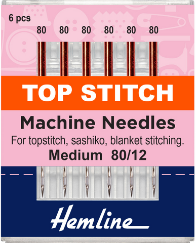 Machine Needles - Top Stitch 80/12