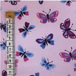 Cotton Jersey - Flying Butterflies - £8.50 Per Metre - Sold By Half Metre