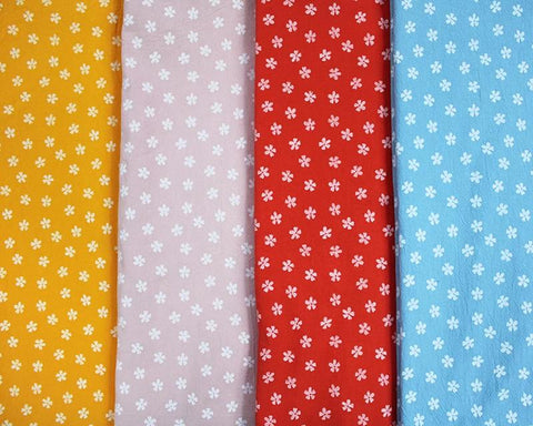100% Washed Floral Cotton  -  Select Colour - £10.00 Per Metre - Sold by Half Metre